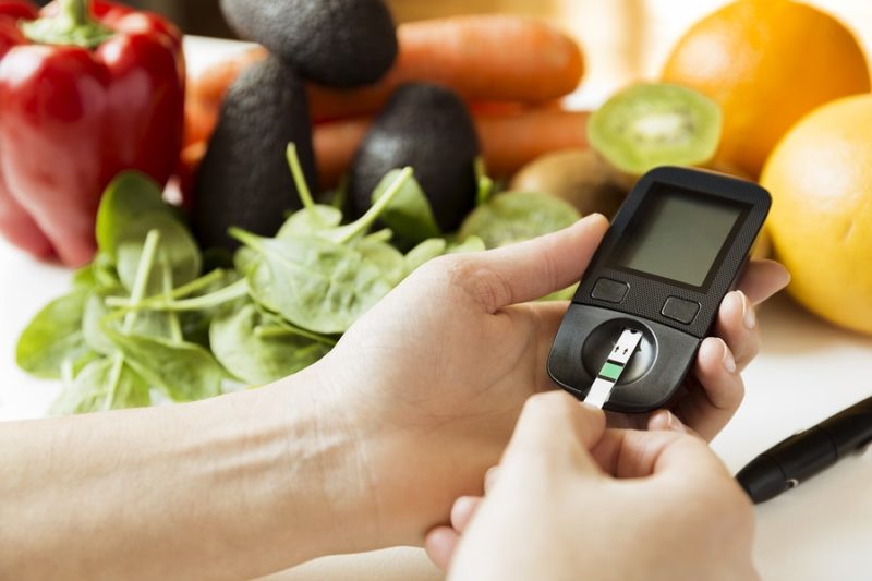 zelenina a měření glukometrem